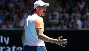 Dominic Thiem steht erstmals im Achtelfinale der Australian Open.