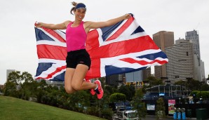 Johanna Konta freut sich sichtlich darauf, beim Happy Slam die britischen Farben zu vertreten.