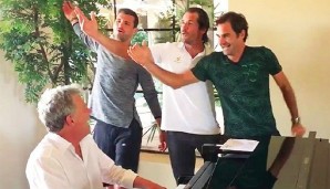 Grigor Dimitrov, Tommy Haas und Roger Federer sind die One handed Backhand Boys