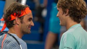 Roger Federer (l.) und Alexander Zverev verstehen sich blendend