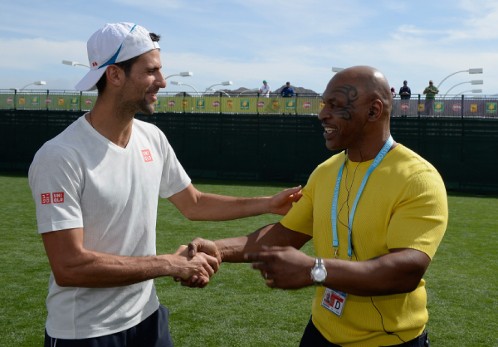 Novak Djokovic und Mike Tyson